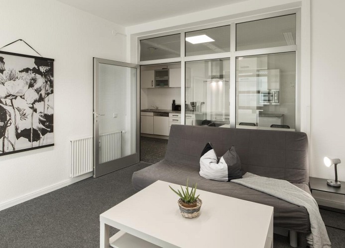 Wohnzimmer mit Schlafcouch